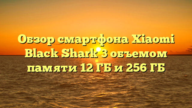 Обзор смартфона Xiaomi Black Shark 3 объемом памяти 12 ГБ и 256 ГБ
